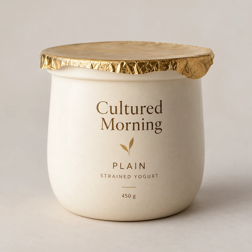 Plain strained yogurt — 450 g